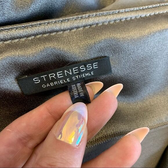 STRENESSE Gabriel Strehle Gray Layered Silk Skirt - Picture 4 of 7